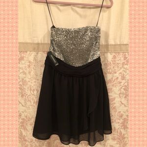 NWT silver sequined top Express dress